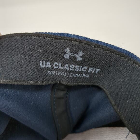 Under Armour Fitted Baseball Cap Blue Medium Classic Fit Embroidered Patriotic - Picture 9 of 9